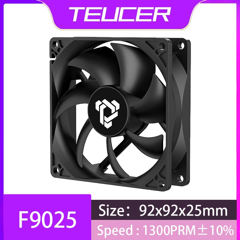 

TEUCER F9025 9CM PC Cooling Fan DC12V 3PIN Silent Hydraulic Bearing 1300RPM Desktop Computer Case Cooling Kit
