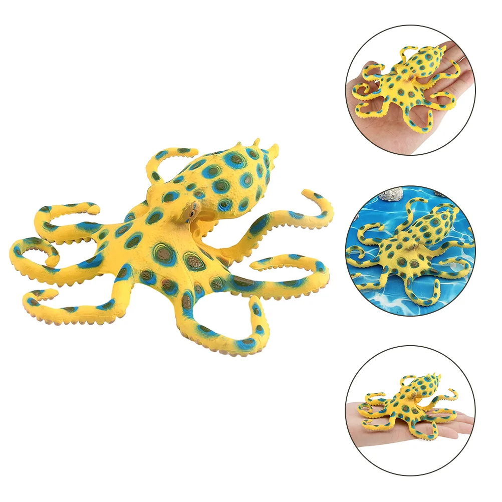 Marine Animal Model Simulation Octopus Figurine Artificial Ornament Models Decor Children’s Toys Lifelike