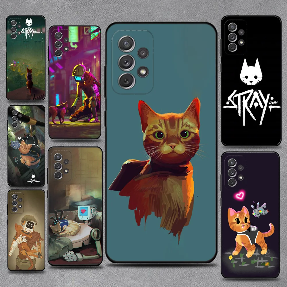 

Stray Cat Game Phone Case For Samsung S25,S24,S21,S22,S23,S30,Ultra,S20,Plus,Fe,Lite,Note,10,9,5G Black Cover