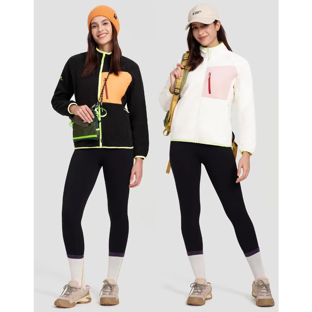 Pioneer Camp Women's Fleece Jacket Full Zip Lightweight Warm Soft Polar Fleece Winter Coat With Zipper Pockets Outerwear
