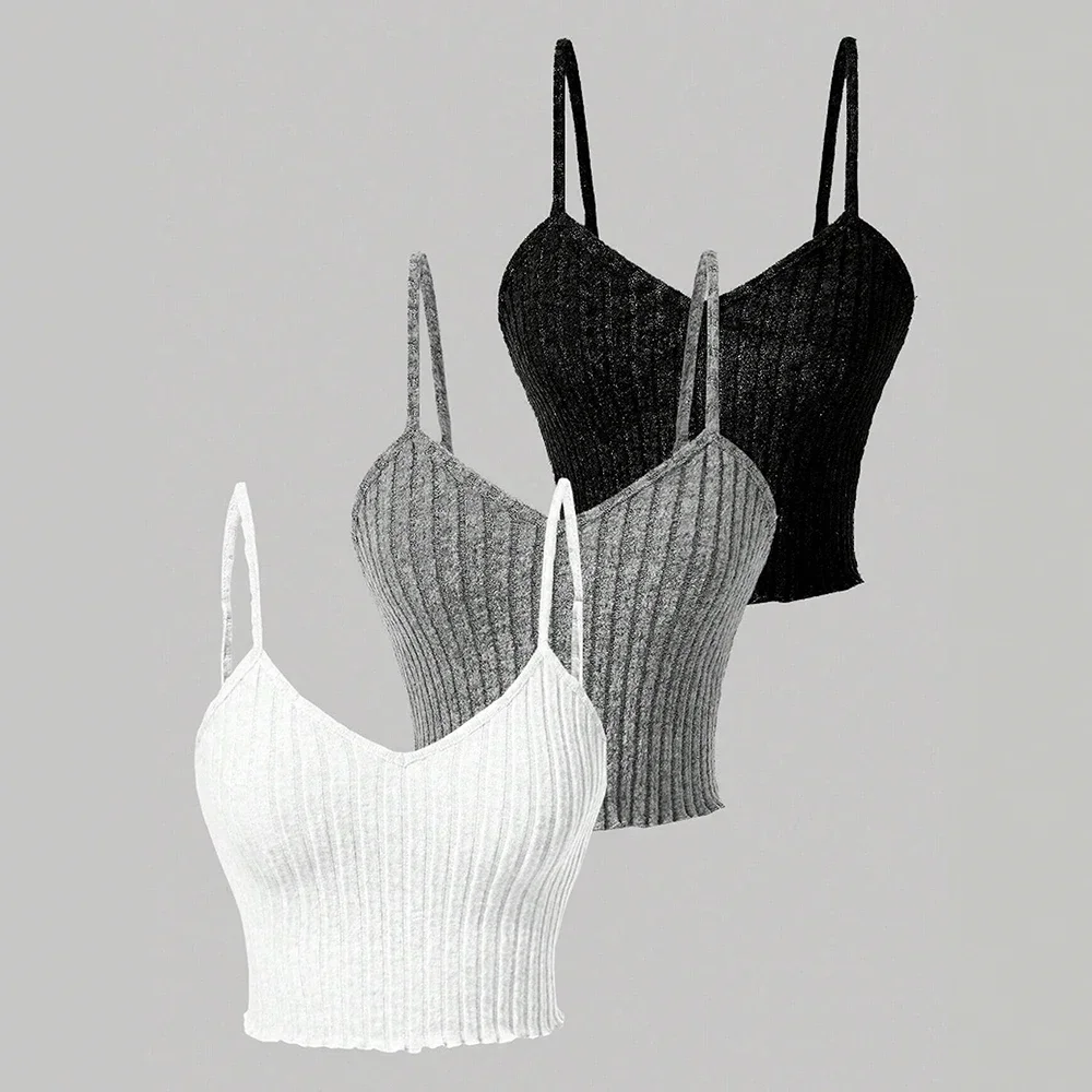 

DGTQYQ сексуальные топы, летние корейские повседневные однотонные топы без бретелек без рукавов с вырезом в форме сердца, облегающие майки из трех предметов для женщин