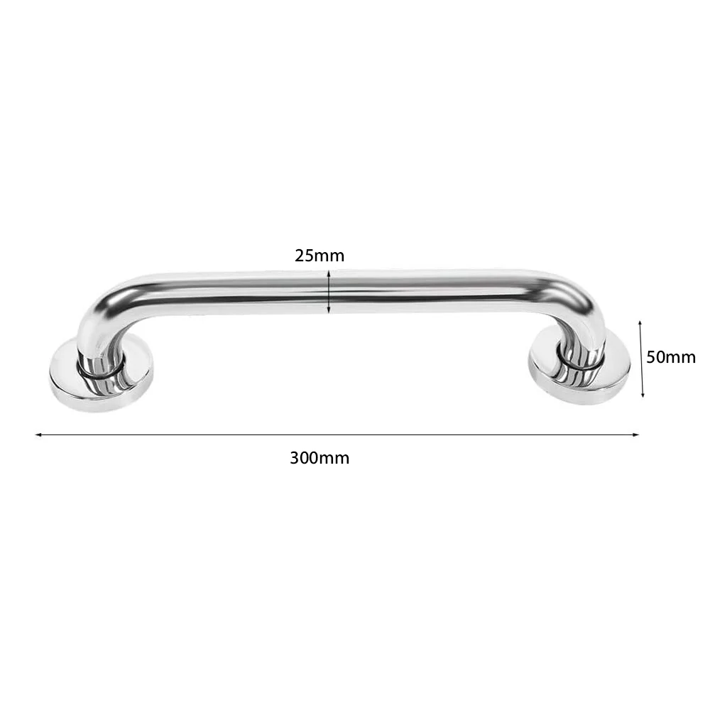 2 buah 300mm Shower Grab Bar penghalang bebas keselamatan pagar pengaman Toilet dukungan pegangan kamar mandi bantuan keselamatan pegangan tangan perangkat keras furnitur