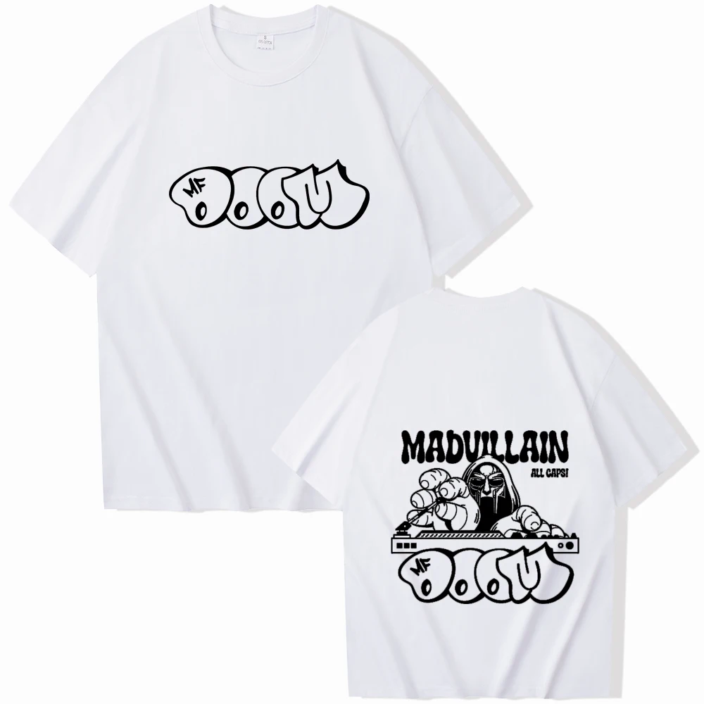 MF Doom Madvillainy All Caps 2024 T-shirt Women O-neck Printing Fans Gift Summer Casual Oversized T Shirt for Men Regular