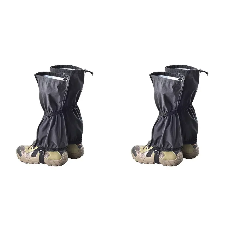 

【TRAVEL ESSENTIAL】4 Pcs Outdoor Mountaineering Waterproof Snow Cover Zipper Shoe Cover Snow Mountain Skiing Leg Binding Leg Cove