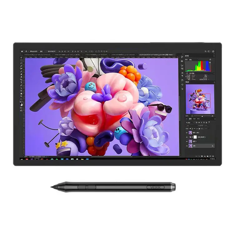 Computer Accessories Pc Drawing Graphic Tablet USB-C Interface 5080LPI Resolution 8192 Pressure Levels Touch Screen LCD