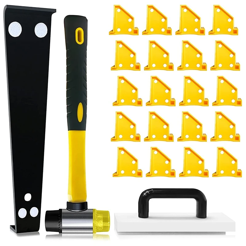 

Laminate Flooring Tools, Flooring Installation Kit, Vinyl Flooring Tools - Tapping Block With Handle, 2 In 1 Spacers