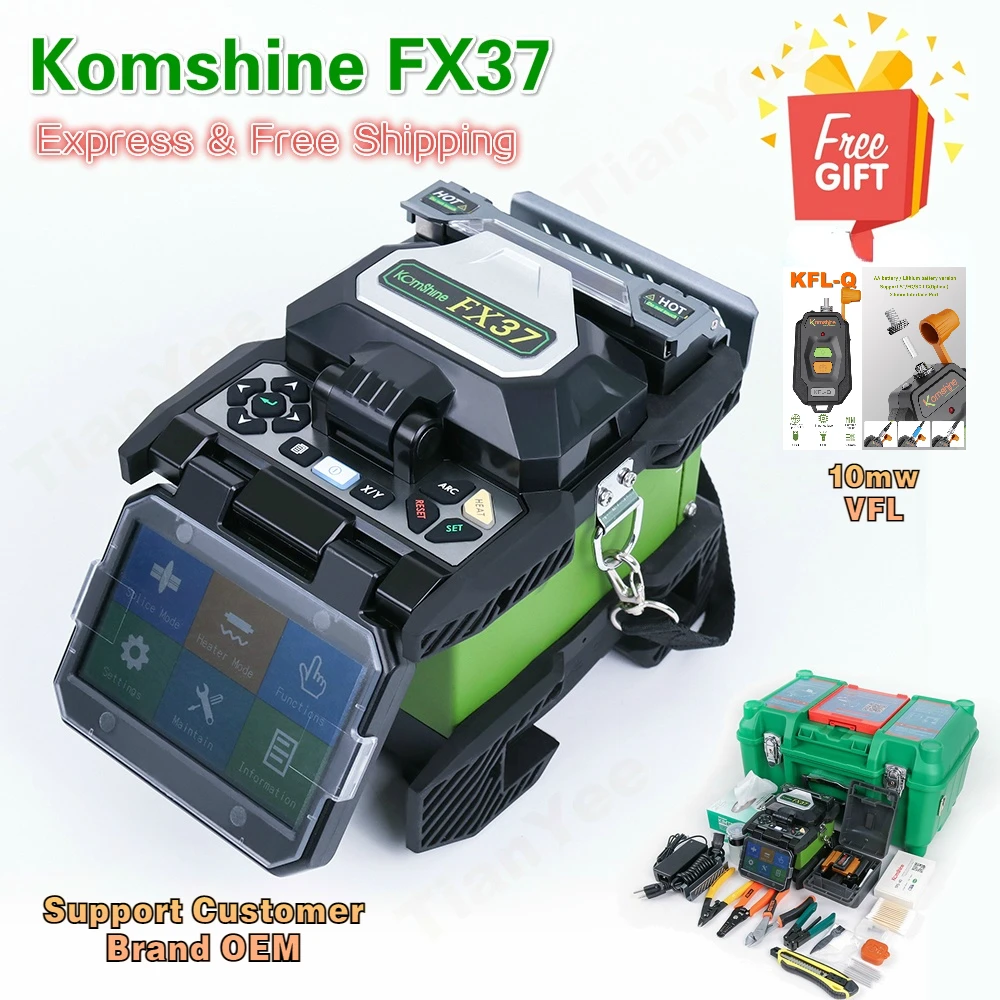 

High Quality Komshine FX37 4/6 motors Welding Machine Optic Fiber Fusion Splicer Fiber Splicing Machine Soudeuse