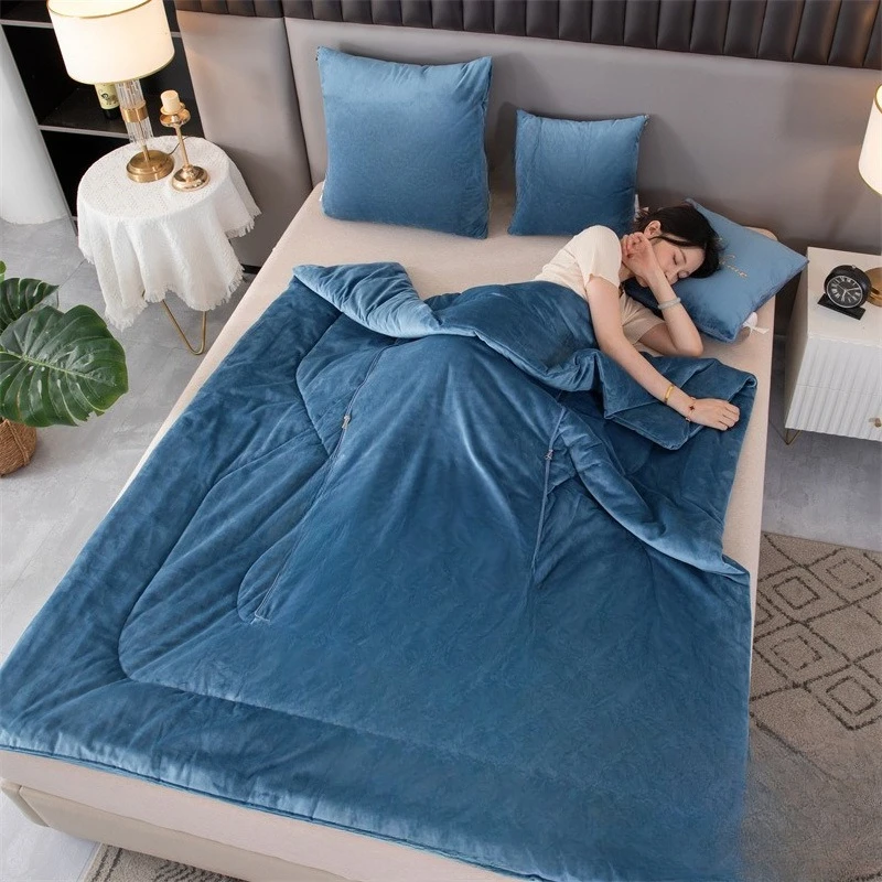 

Baby fleece, dual use, pillow quilt, thickened, foldable, car, cushion, office, sofa