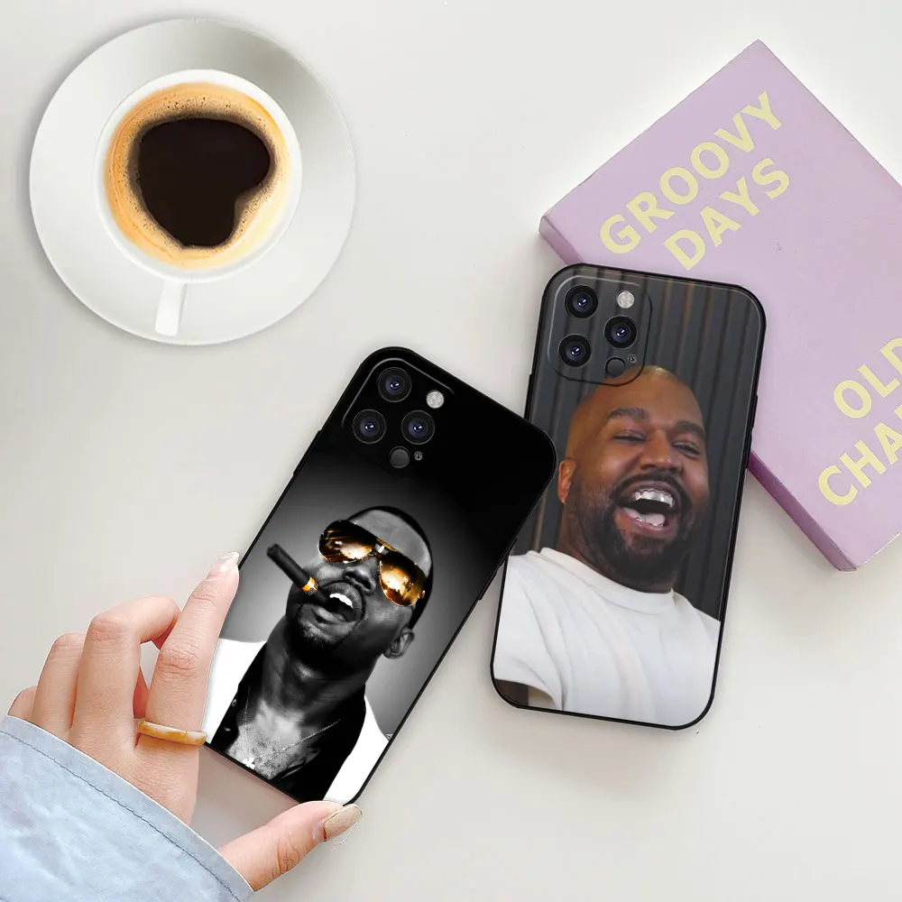 Funny Kanye West Ye Rapper Phone Case For Apple iPhone 15 14 13 12 11 16 Max Mini 7 8 Plus X XS XR SE Black Soft Silicone Cover