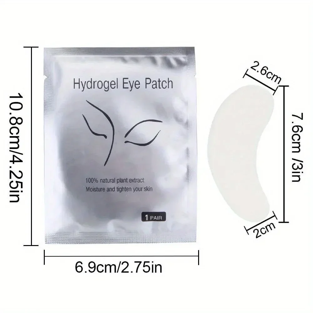 50/100 Pairs Under Eye Pads Eyelash Extension Natural Hydrogel Patch Lash Gel Pad for Extensions supplies Makeup Mask Kit