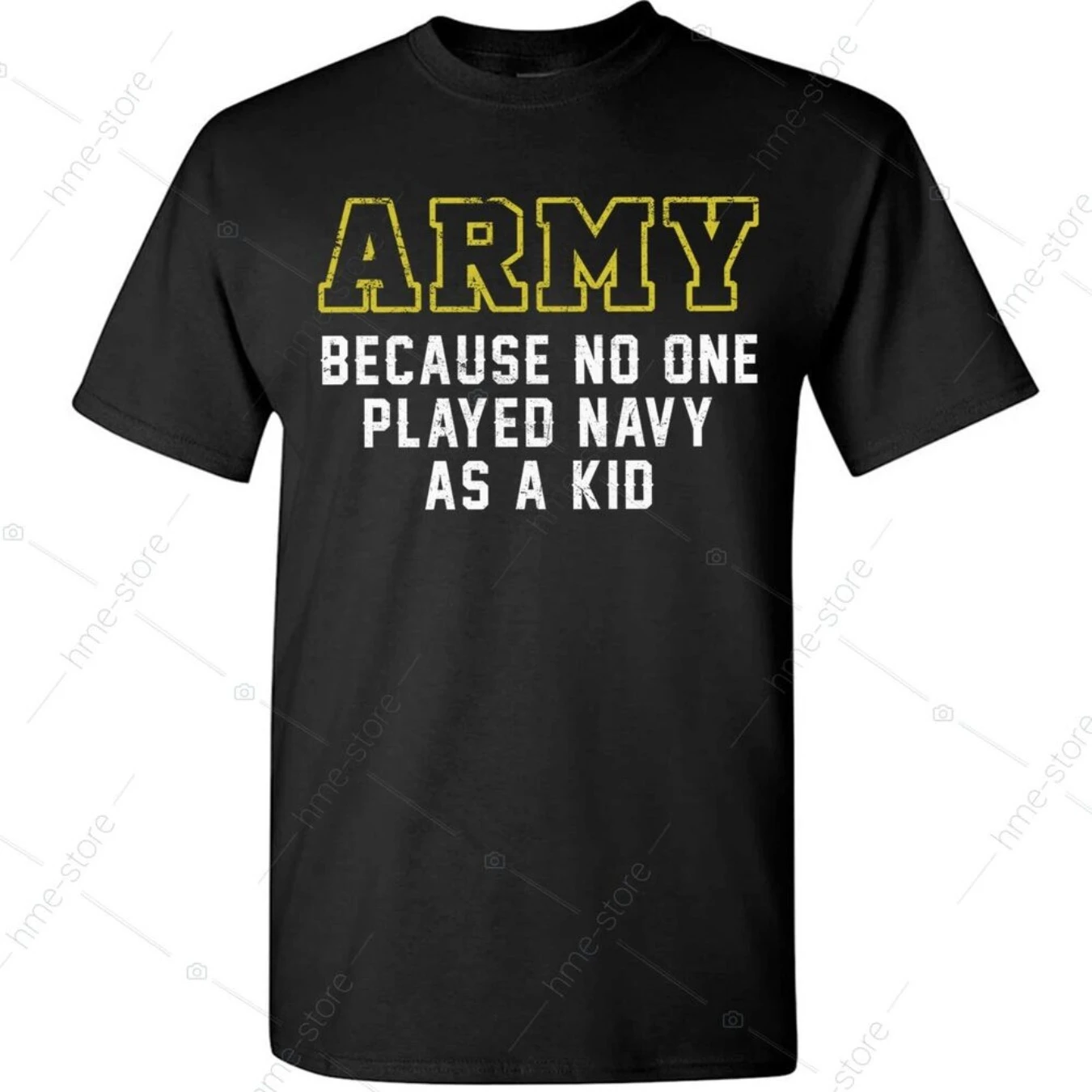 Funny Military Army Because No One Played Navy T-Shirt 100% Cotton O-Neck Short Sleeve Summer Casual Mens T-shirt Streetwear