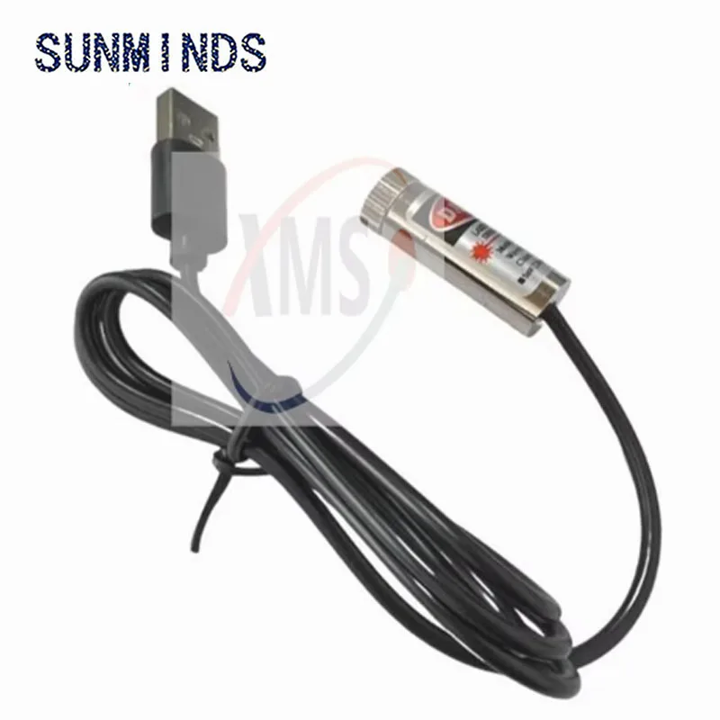 USB connector laser module 12mm 5mw Adjustable focus red Diode laser head Industrial level 650nm Dot Line Cross Beam location