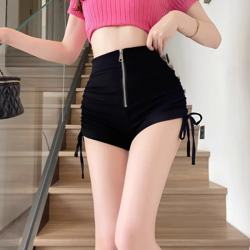 New Fanshion Spring Summer Women Zipper Shorts Girl High Waist Hot Dance Mini Pants Sexy Lady Bar Nightclub Erotic Clothing P78