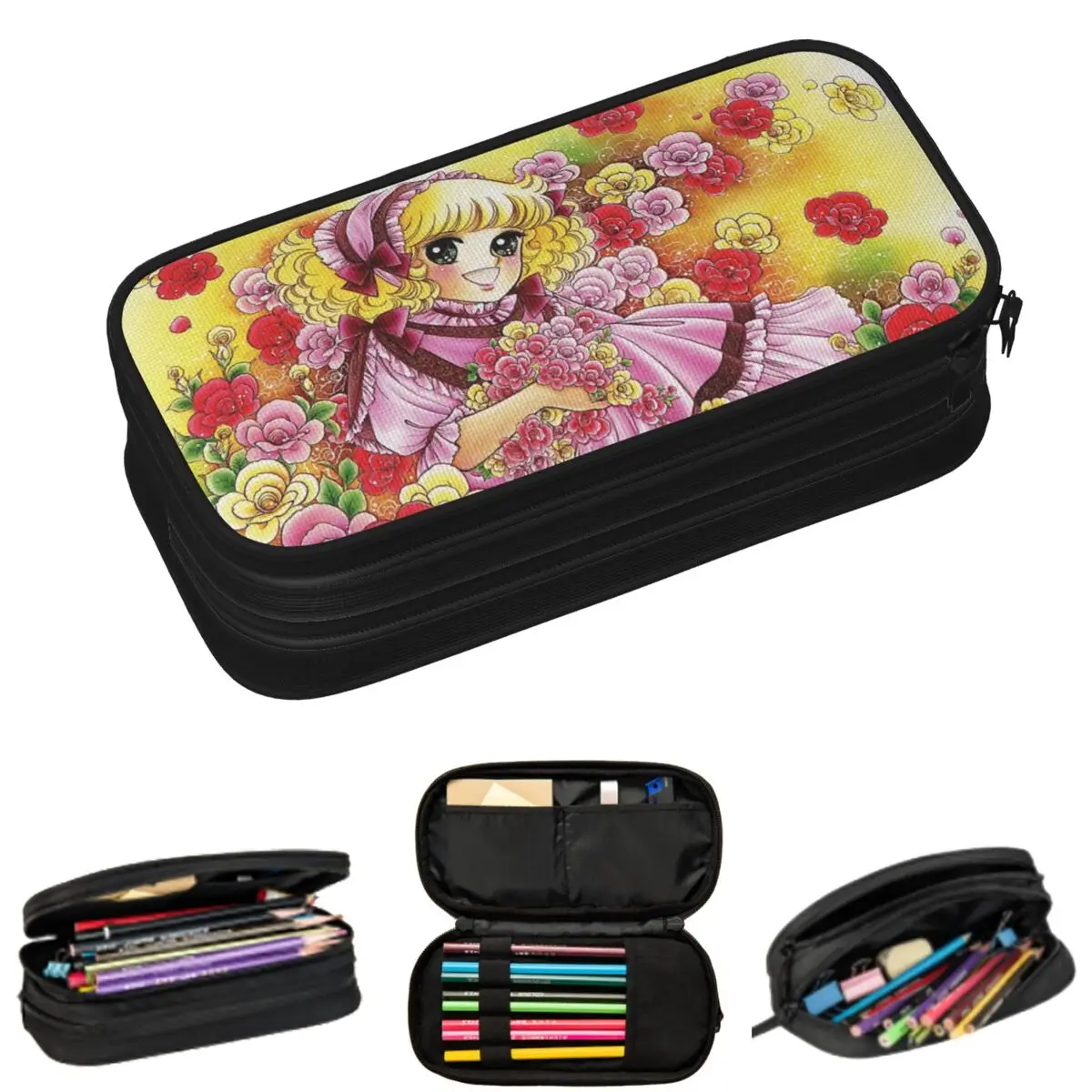 

Candy Candy Anime Manga Cartoon Pencil Cases for Student Gifts Pen Box Pencil Bag Large Capacity Pencil Pouch