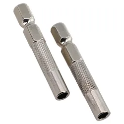 2x 1/4 '' Drill Socket Adapter Hex Shank 6.35mm Insert Bit To 4mm Screwdriver Socket Extension Impact Driver Power Drill Holder