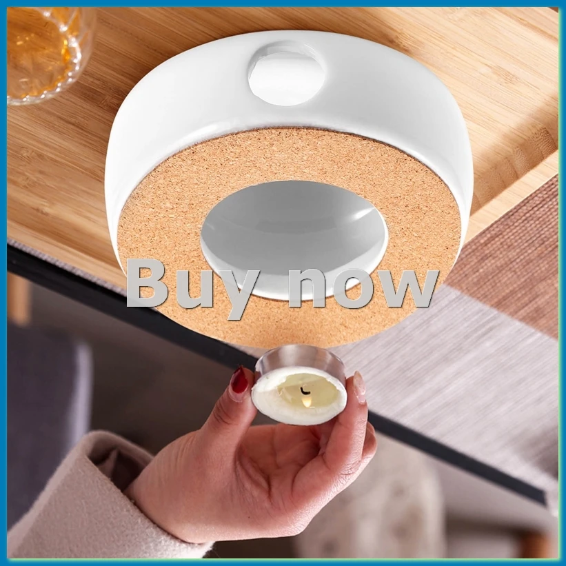

Mini Portable Ceramic Teapot Holder Base Teapot Warmer Insulation Base Coffee Water Warmer Candle Holder Tea Accessories-A33R