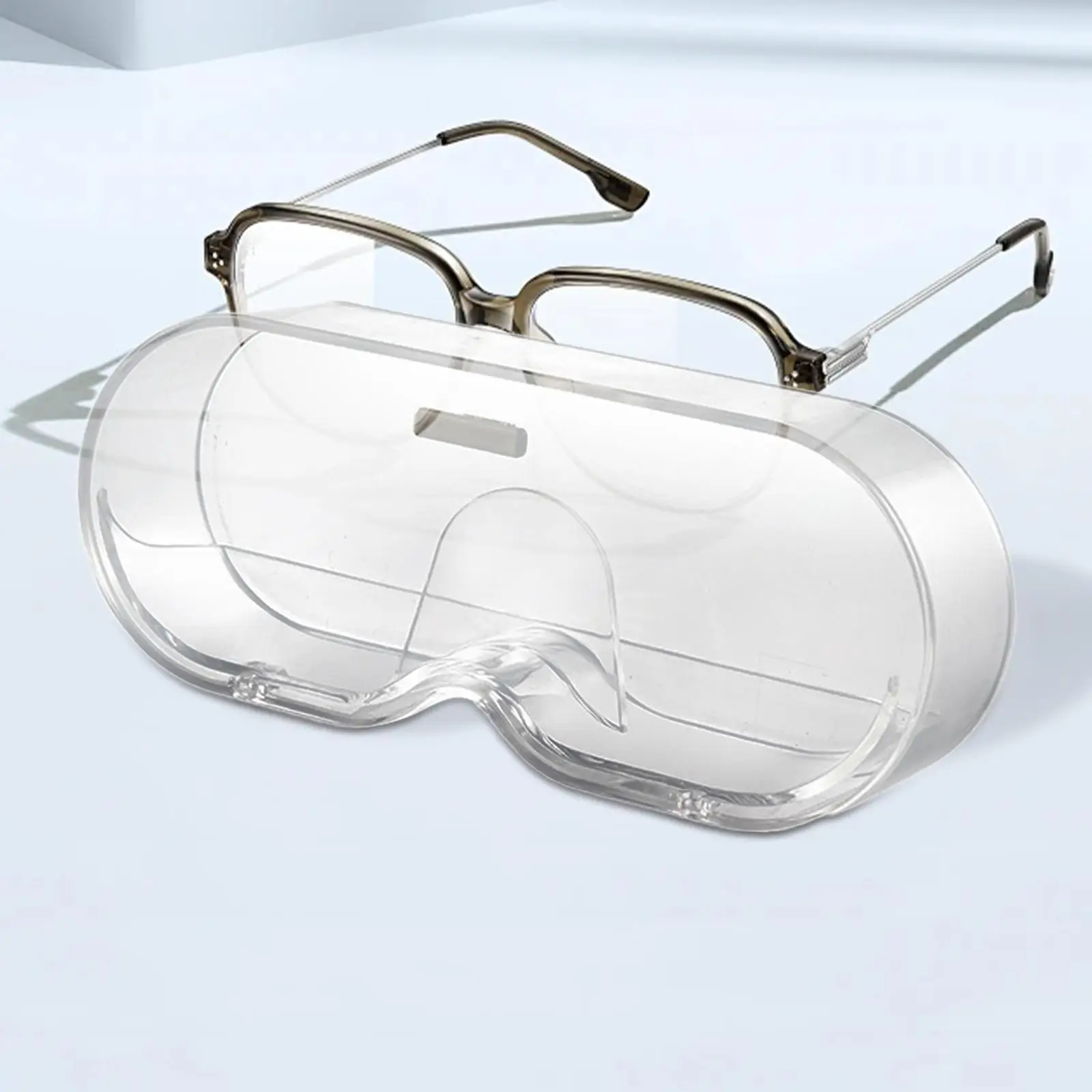 

Glass Clear Case Eyeglasses Case with Lid Office Glasses Protective Case Sunglasses Case Home Decor Concise Glasses Storage Box
