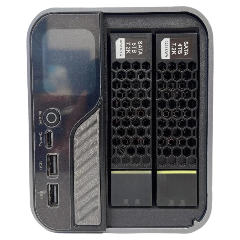 Customized 2-disk NAS Compatible with Multiple Systems Hard Disk Rack N305 2.5G M.2