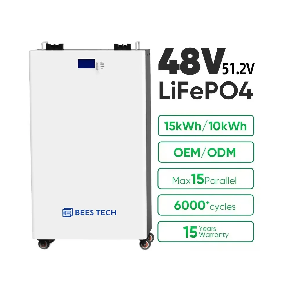 

51.2V 200Ah 300Ah 10kWh Lifepo4 14.3kWh 15kWh 20kWh Настенная литиевая батарея для хранения солнечной энергии