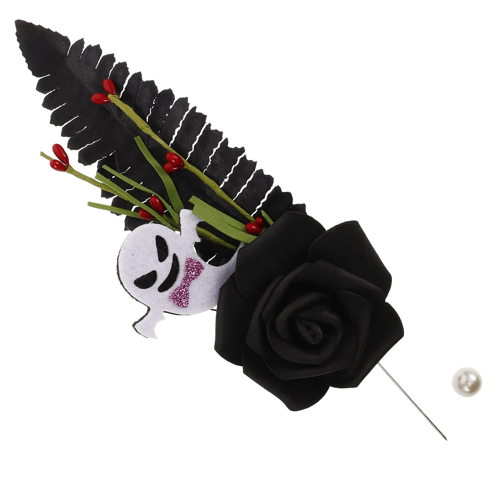 هالوين روز بروش دبوس وهمية روز الصدار الملابس الزخرفية دبوس عناصر الهالوين الإبداعية بروش دبابيس #3