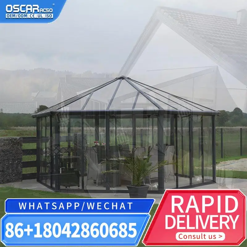 Enhanced Ventilation & Durable Structure Modern & Stylish Greenhouse & Solarium Patio Backyard Balcony Glass House Conservatory