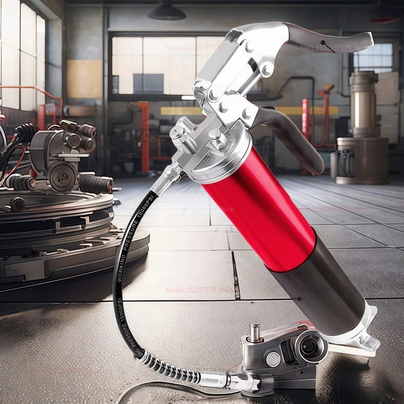 مسدس قبضة الشحوم بندقية مجموعة سبائك الألومنيوم دليل قبضة الشحوم بندقية 400CC حقن الشحوم 6000-7000PSI مع خرطوم مرن