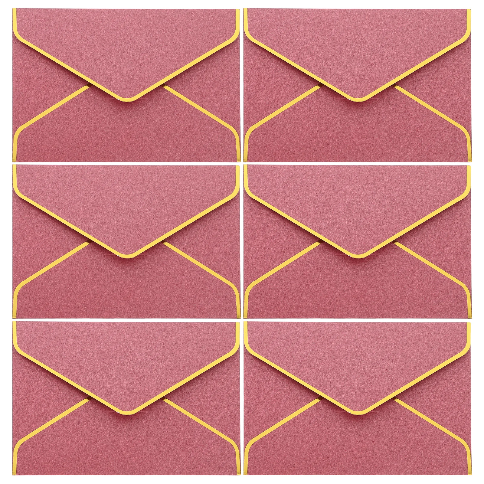 

6Pcs Elegant Hot Stamping Envelope Set Vintage Style for Wedding Invitations Greeting Cards Birthday and Special Events