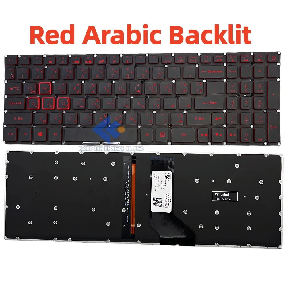 XIN-Arabic/US Backlit Laptop Keyboard For Acer Nitro 5 AN515-51 AN515-52 AN515-53 AN515-41 AN515-42 28pin
