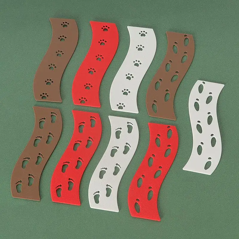 5개 인형의 집 발자국 바닥 매트 모델 인형의 집 크리스마스 장면 장식 미니어처 풍경 요정 정원 장식 장난감