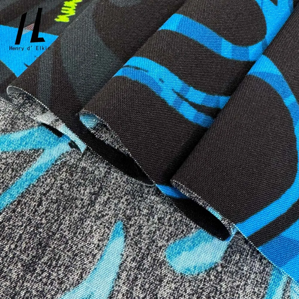 Random Design Polyester Fabric Digital Print Material for Clothing/Upholstery Lightweight & Wrinkle-Resistant