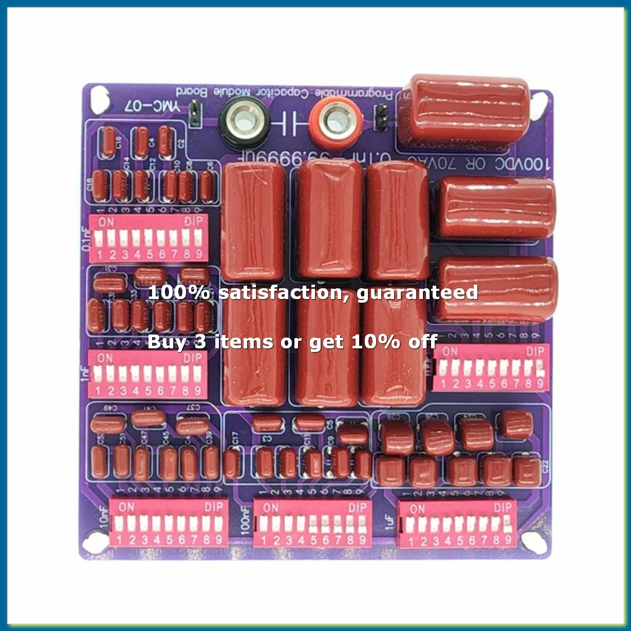 0.1nF to 99.9999uF Step Six Decade Programmable Capacitor Board Polypropylene Film Capacitor Board-DTB3
