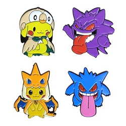 Pokemon Pins Pikachu Hard Enamel Pin Gengar Brooch Mew Metal Brooch Badge Toys Pikachu Gengar Jewelry Accessories Fans Gifts