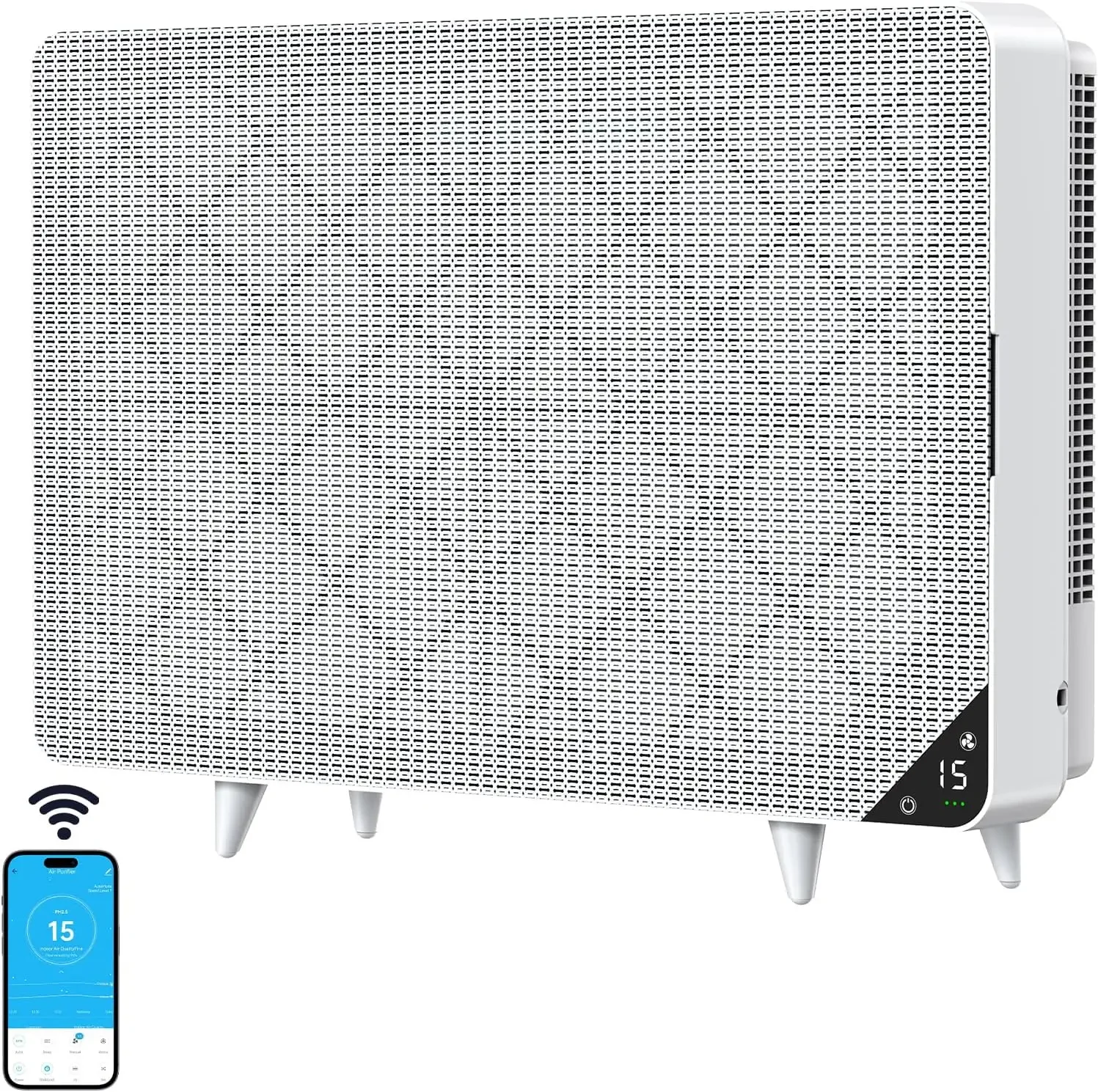 Home Bedroom, Wall-Mounted HEPA Air Purifier for Home Large Room, Smart Air Cleaner with Activated Carbon