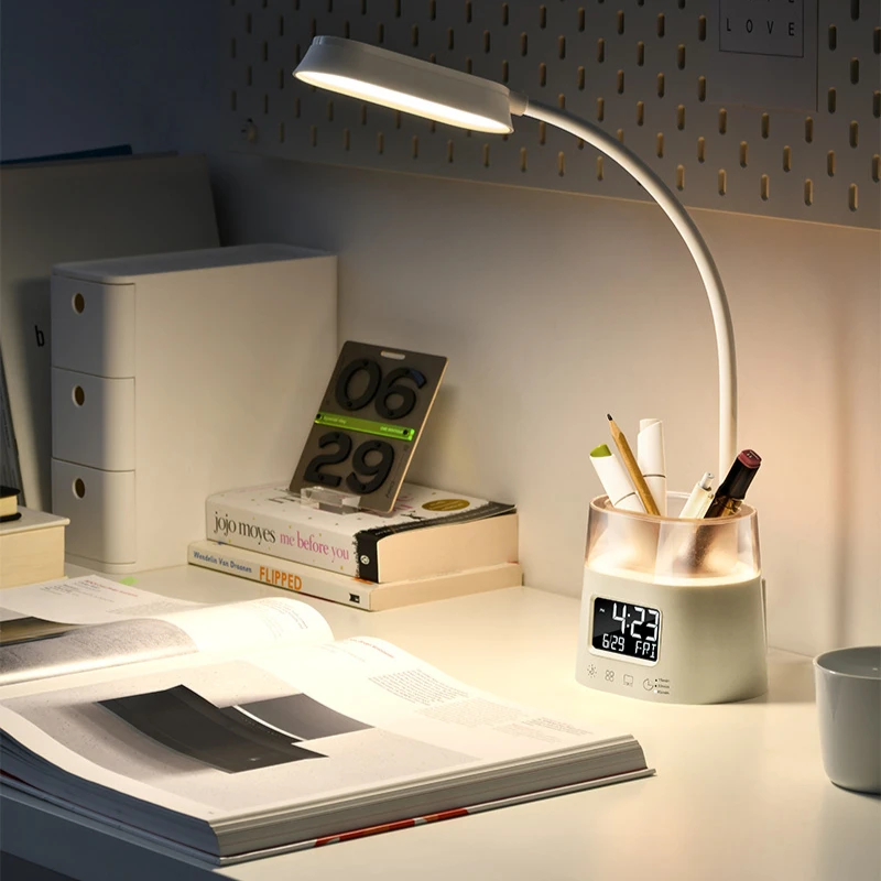 

Reading Eye Protection Learning Small Desk Lamp Pen Holder Dormitory Bedroom Desk LED Lighting Bedside Light Night Light