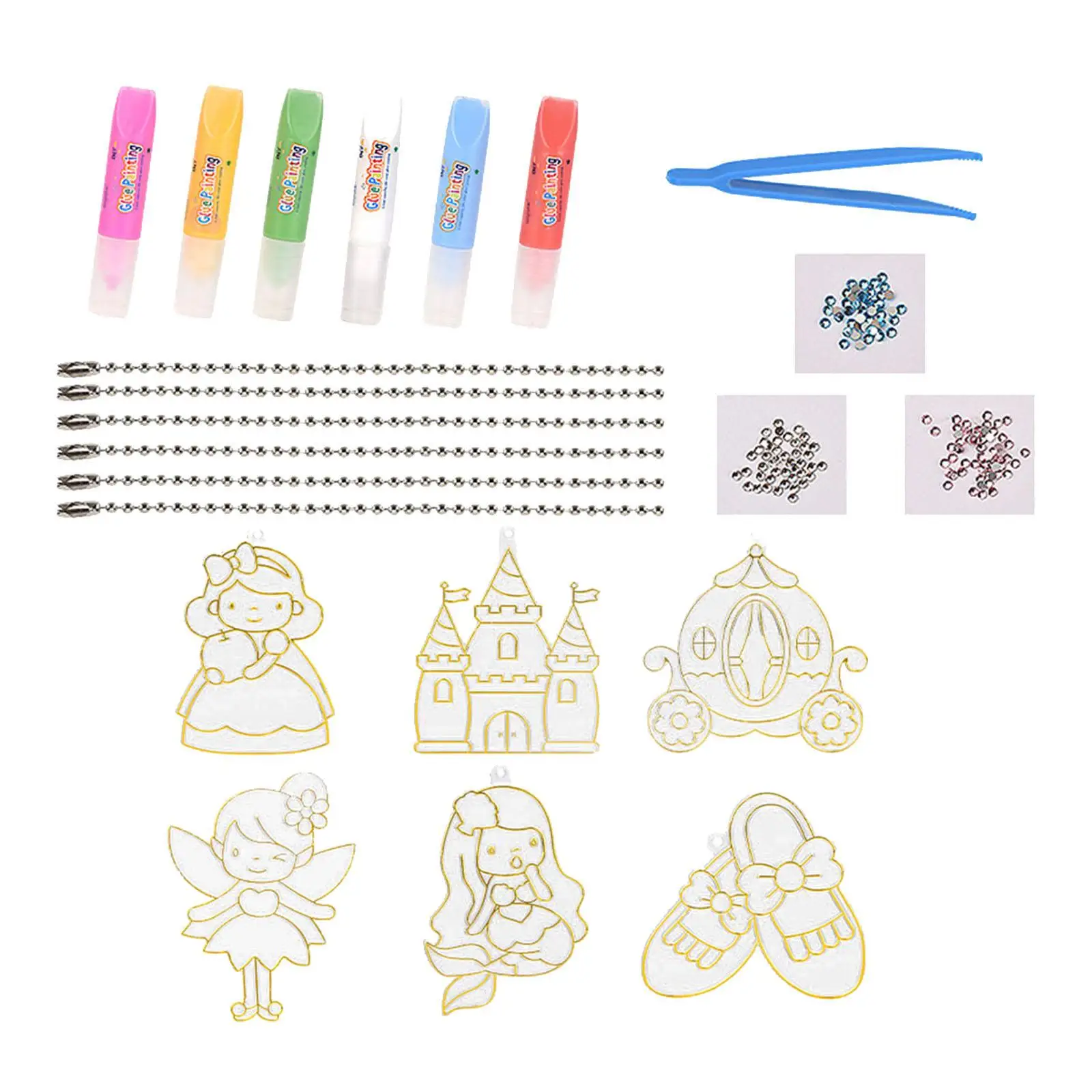 Diy pintura de cristal artes e artesanato pintura de cristal desenho brinquedos para crianças meninos meninas crianças fontes de festa ano novo