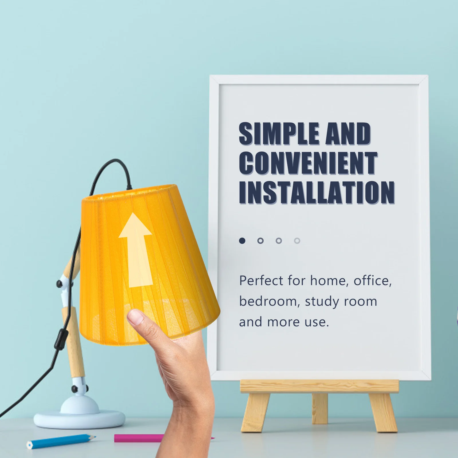 غطاء مصباح منزلي بتصميم شاش شفاف سهل التركيب لمصباح مكتب الطاولة وإضاءة المزاج الدافئ وغطاء خفيف داخلي للديكور #5