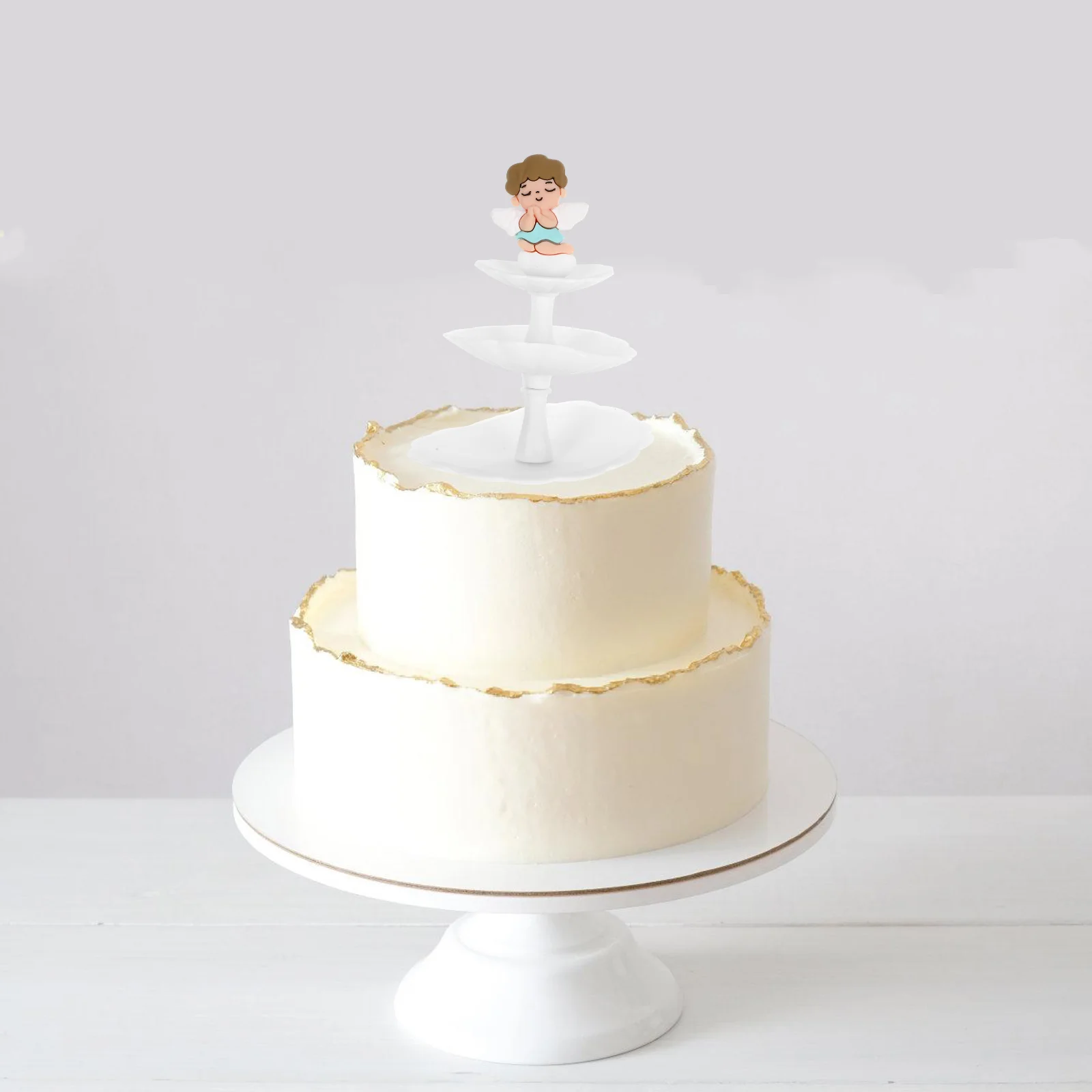 1pcs Vintage Angel Cake Topper Birthday Wedding Party Decor Romantic Cupid Ornament Cute Tiered Cake Decoration