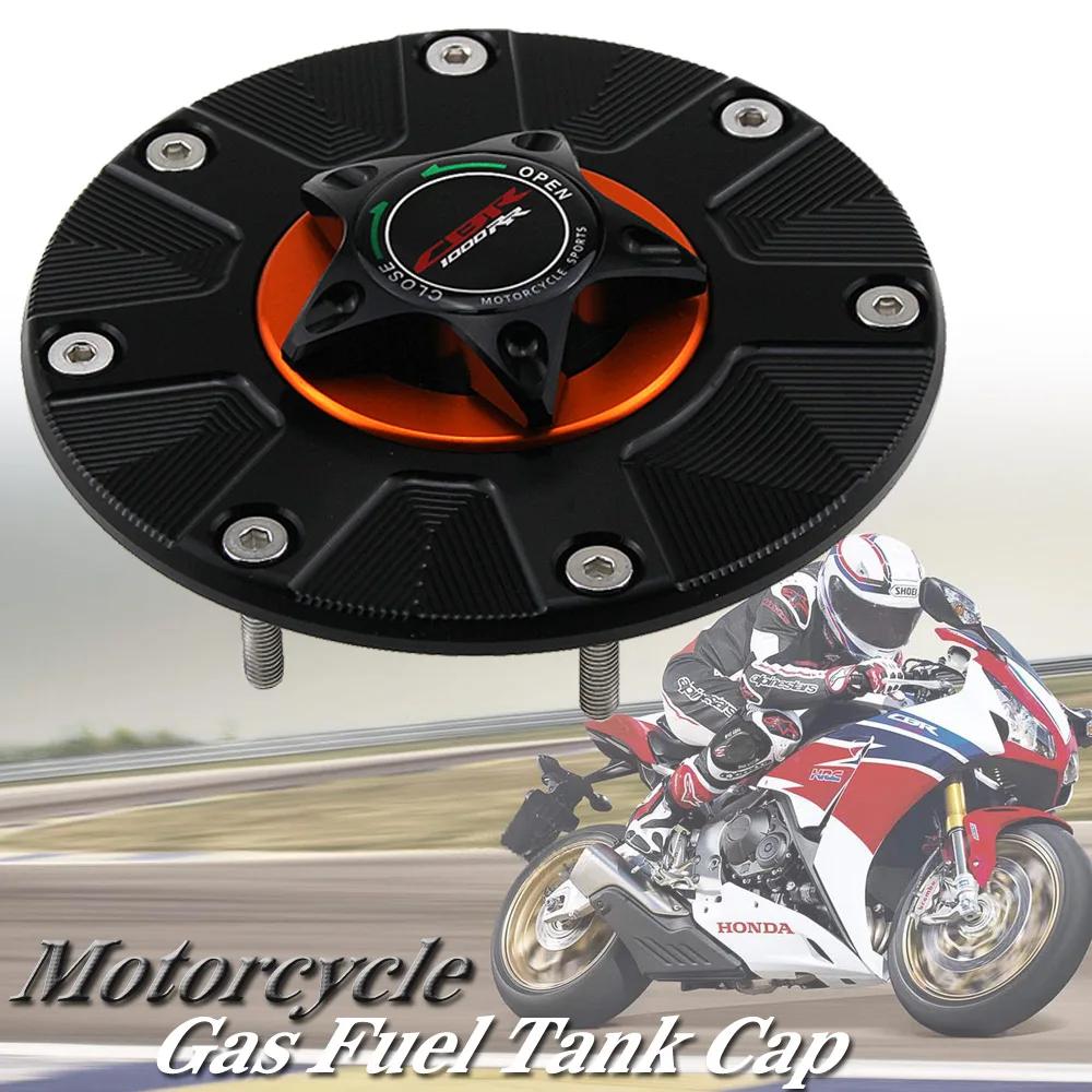 Keyless Motorcycle Fuel Gas Tank cap Cover For Honda CBR1000RR Fireblade 2000-2013 (...2006 2007 2008 2009 2010 2011 2012
