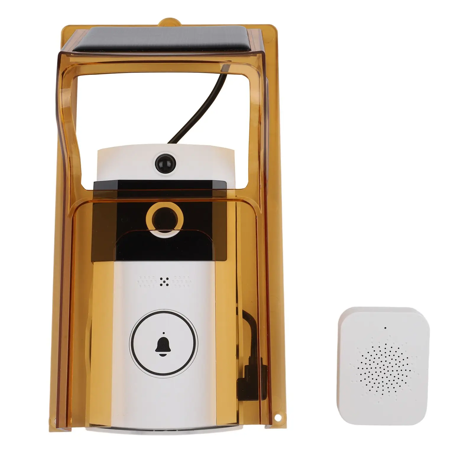 Solar Powered Wireless Doorbell with Waterproof Cover For Night Vision and Two Way Communication via Wifi Signal