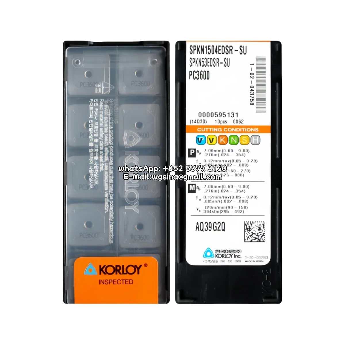 

100% оригинальная SPKN SPKN15 SPKN1504 EDSR-SU PC3600 U-сверлильная вставка