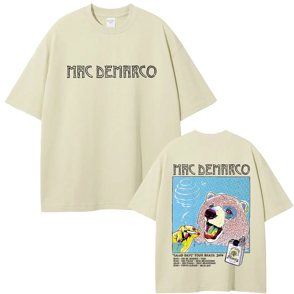 

Mac Demarco Salad Days Tour Brasil 2014 T-shirt Men Women Clothing Fashion Pop Music T Shirt Male Casual Cotton Vintage T-shirts