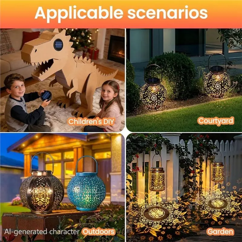 ABUN-4 Pack Solar Light Replacement Top (Top Size 3.23 Inch, Bottom Size 2.83 Inch), Waterproof Solar Light Part For Outdoor