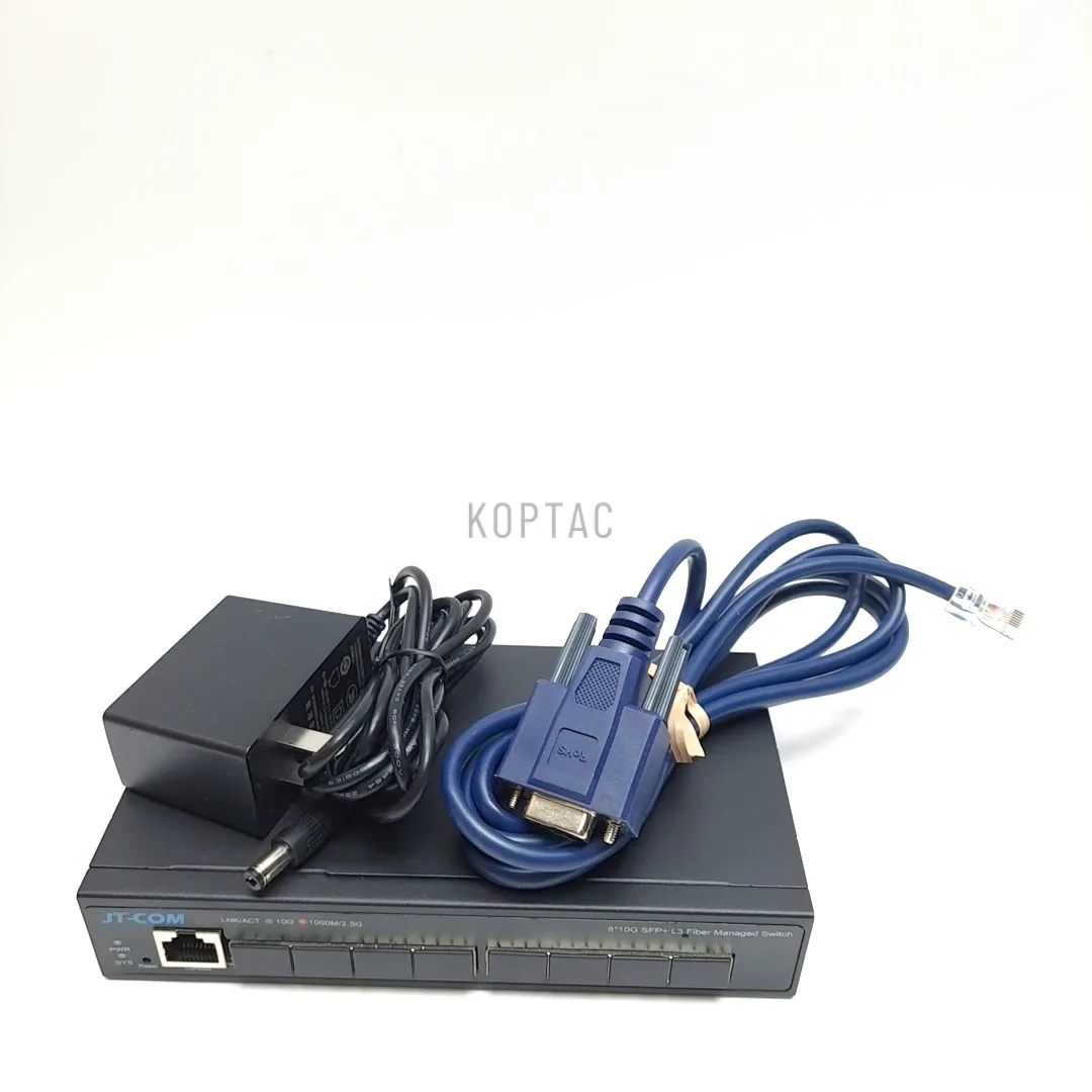 8×10G SFP+ Layer 3 Managed Switch JT-S508CL-8S 160Gbps Bandwidth Web Smart Network Switch for Home Office Data Center