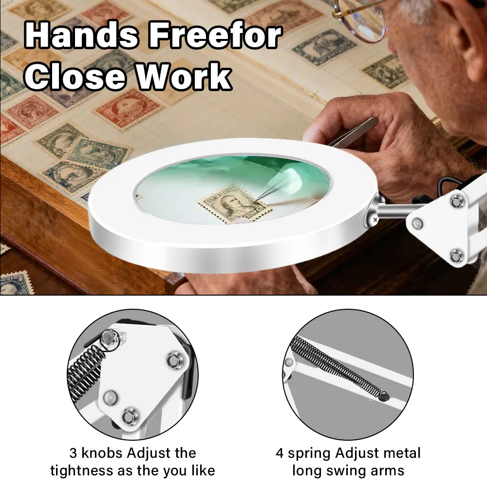 8X التكبير USB 3-Color 72 مصباح ليد المكبر لحام الحديد إصلاح لمبة مكتب العناية بالبشرة وأدوات التجميل