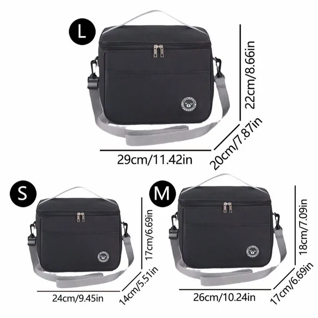 Capacity hand-held with shoulder strap insulated bag, lunch box bag, student thickened waterproof lunch bag。-zmt 4 Capacity Hand-Held with Shoulder Strap Insulated Bag, Lunch Box Bag – view 4