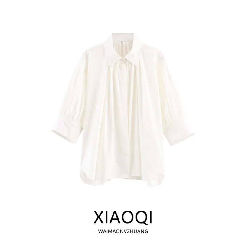 

Женская одежда Design Sensation irt, осеннее новое поступление, плиссированная свободная посадка в европейском стиле Sle Faion, женская одежда премиум-класса