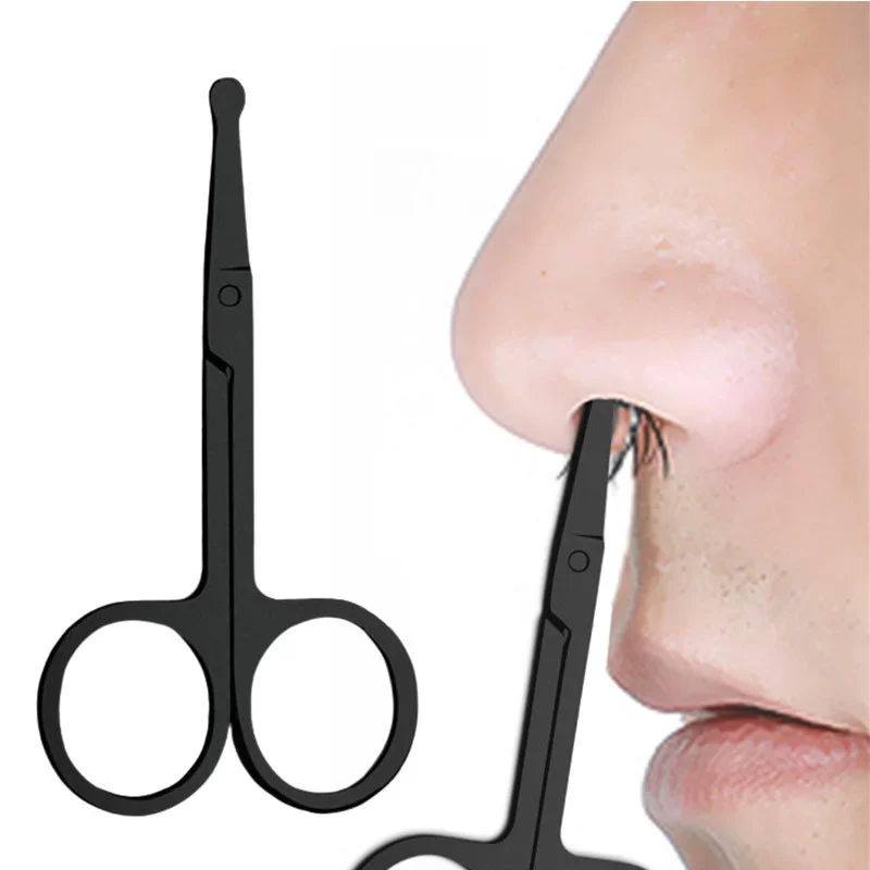 

Nose Hair Scissors Lightweight Stainless Steel Pointed Round Head Beauty Trimmer Nose Hair Trimmer Ergonomics Nose Hair Cutter