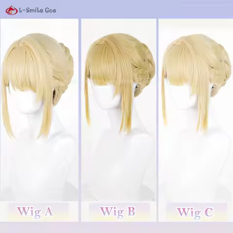 Evelyn Chevalier Cosplay Wig 30cm Short Golden Wigs Heat Resistant Synthetic Hair Anime Costumes Cosplay Wig + Wig Cap