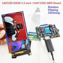 LS055R1SX08 5.5 inch Sharp 2K Screen 1440x2560 MIPI 60Pin LCD HDMI Driver Board HDMI to MIPI For 3D Printer Handheld Projector