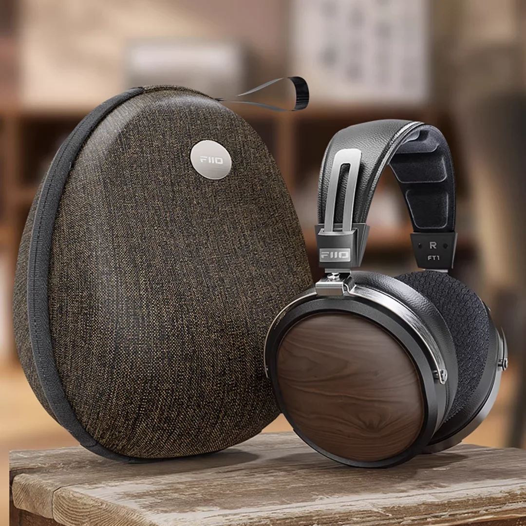FiiO FT1 Closed-Back HiFi Headphones North American Walnut 50mm Dynamic Driver Professional Monitor Wired Music Headset